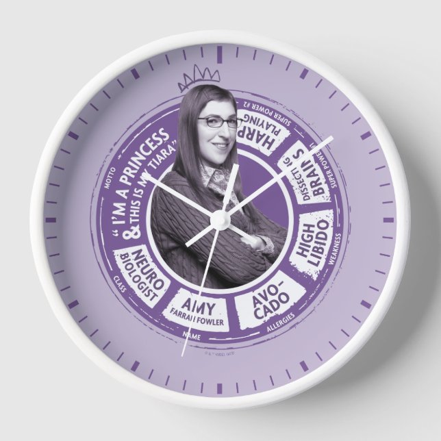 Reloj Amy Farrah Fowler Info Graphic (Anverso)