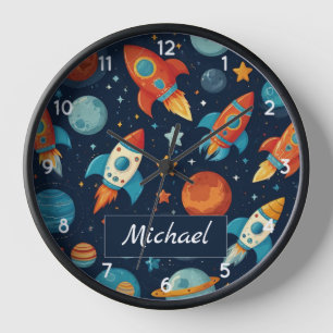 Reloj Añadir su nombre Espacio y planetas de envío de co