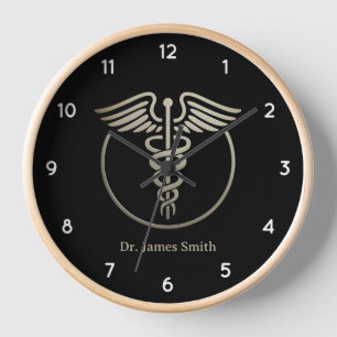 Reloj Añadir su nombre Personalizado Médica de símbolos 