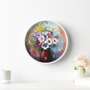 Reloj Anémonas, pintura famosa, de Odilon Redon