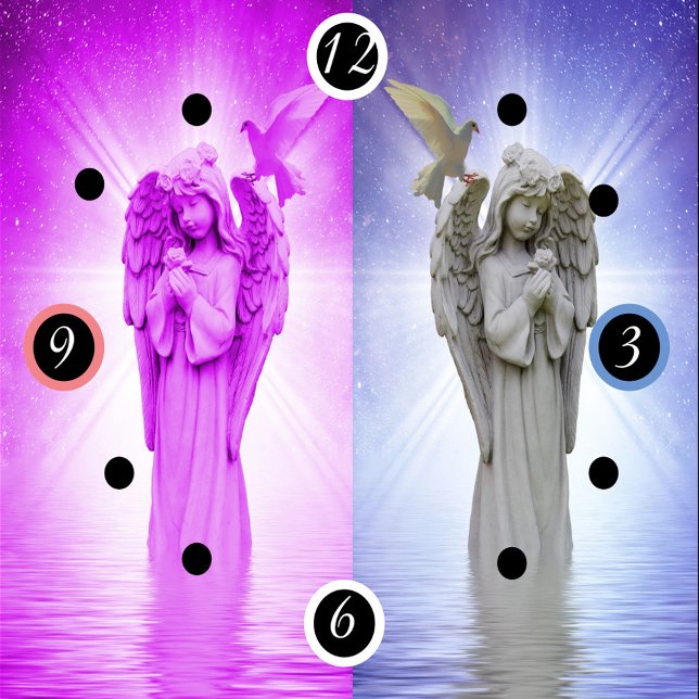 Reloj Ángel de día y noche rosado (Subido por el creador)