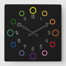 Reloj - Anillos de color sobre negro