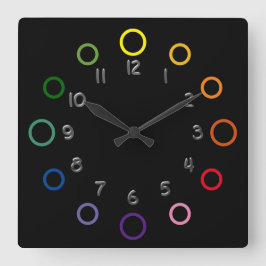 Reloj - Anillos de color sobre negro