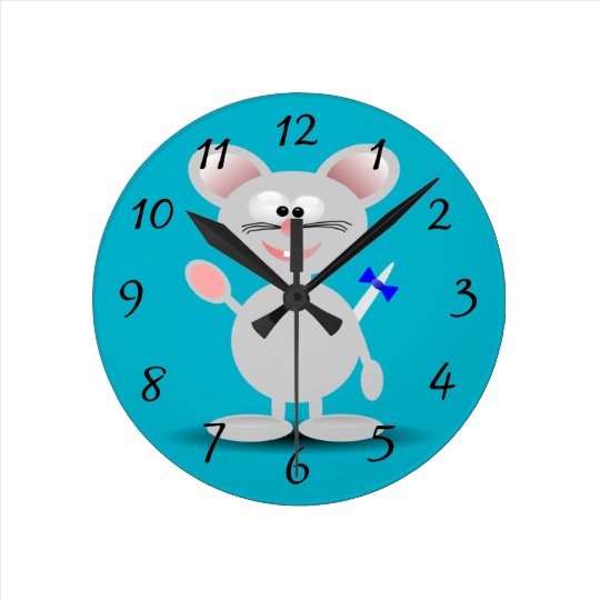 Reloj Animado Lindo Del Raton Zazzle Es