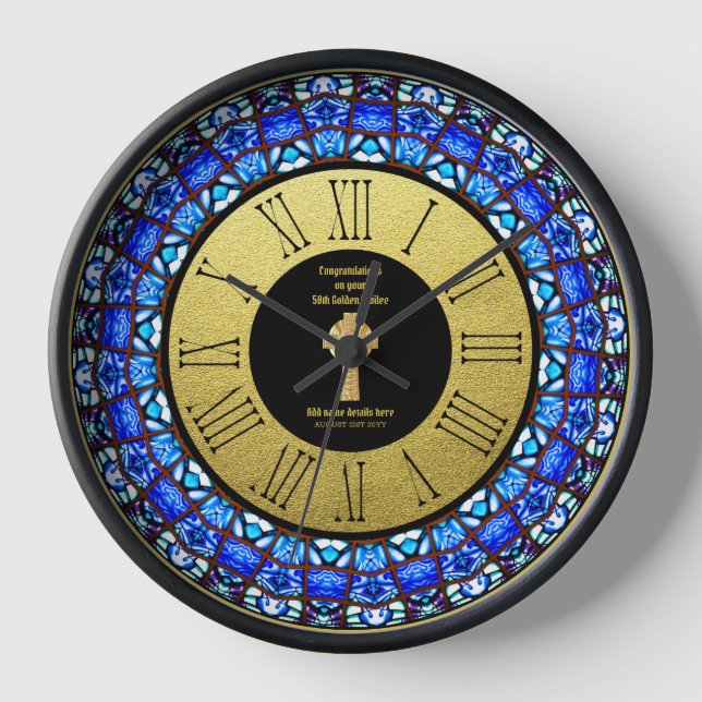 Reloj Aniversario de la Ordenación del Sacerdote Pastor  (Anverso)