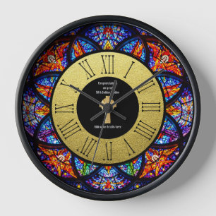 Reloj Aniversario de Ordenación de Sacerdote Pastor Vidr