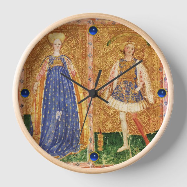 RELOJ ANTIGUA RENAISSANCE TAROTS /MAID Y PÁGINA DE MUERT (Anverso)