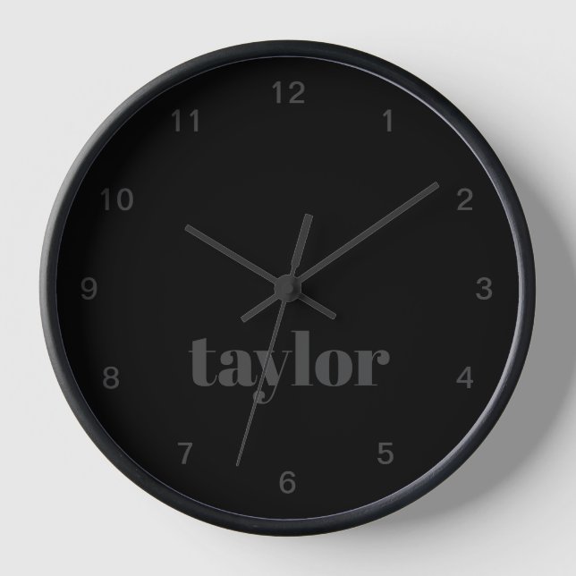 Reloj Apagón Minimalista moderno personalizado (Anverso)