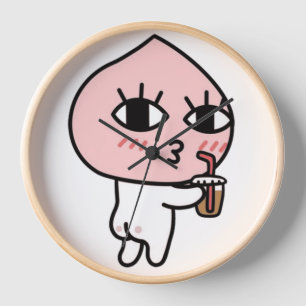 Reloj Apeach con café con hielo