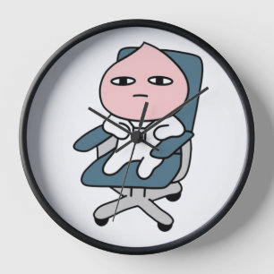 Reloj Apeach de oficina Apeach aburrido Apeach compañe