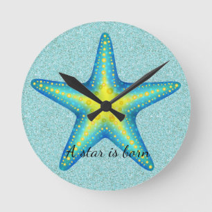 Reloj Aqua Turquoise y Starfish amarillo