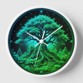 Reloj Árbol verde