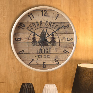 Reloj Árboles forestales de madera rústicos personalizad