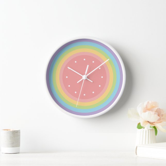 Reloj Arcoiris Minimalista pasto moderno (Hogar)