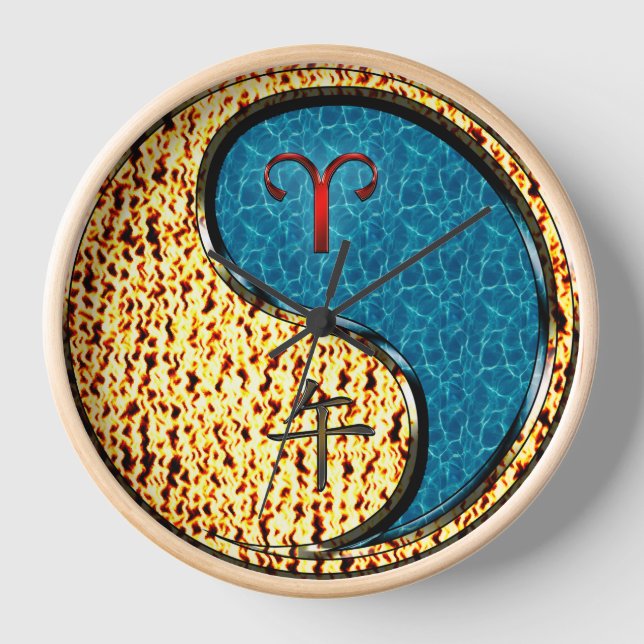Reloj Aries & Caballo de Agua (Anverso)