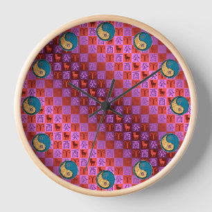 Reloj Aries y Gallo de Agua