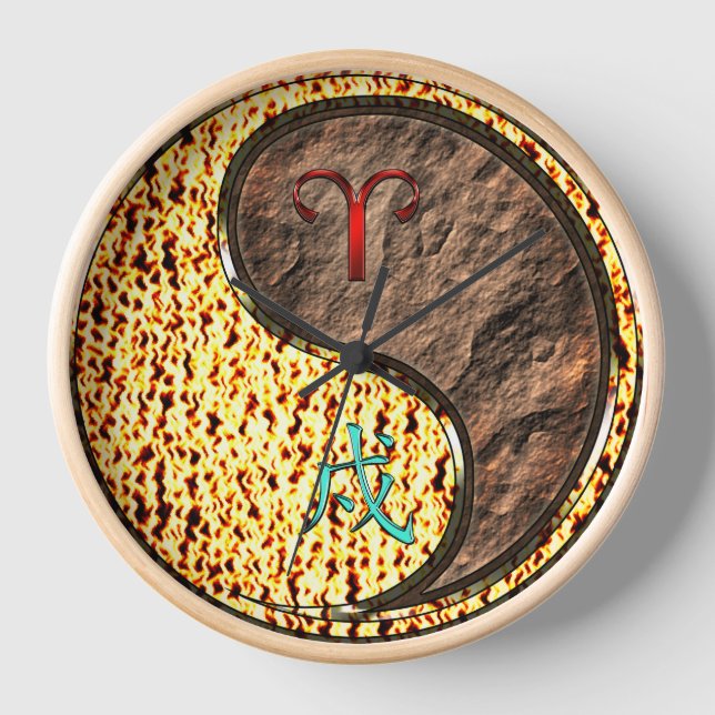 Reloj Aries y Perro de Tierra (Anverso)