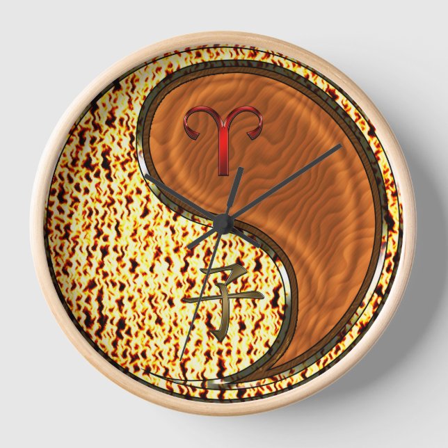 Reloj Aries y Rata de Madera (Anverso)