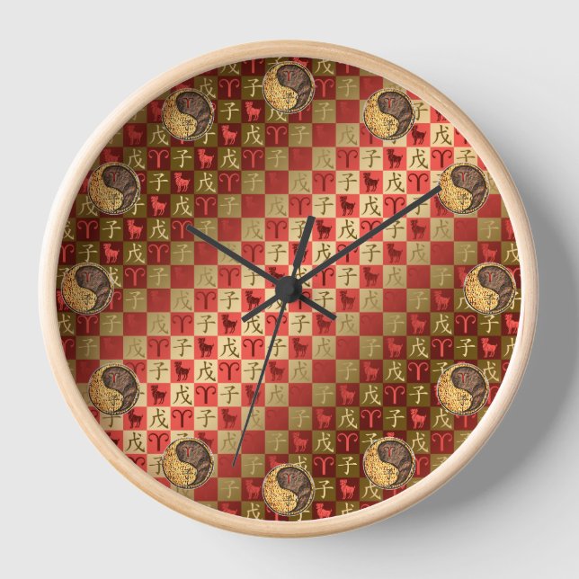 Reloj Aries y Rata de Tierra  Rompecabezas (Anverso)