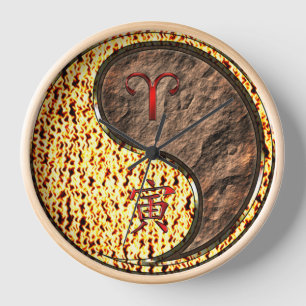 Reloj Aries y Tigre de Tierra