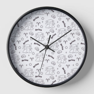 Reloj Aries Zodiac Elegance - Line Art Bunny & Ram