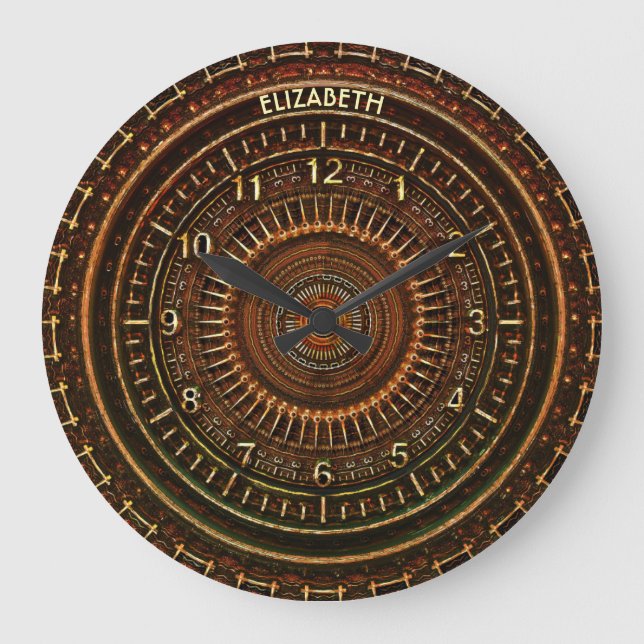 Reloj Art Decó del Retro Antiguo Steampunk Rusty (Anverso)