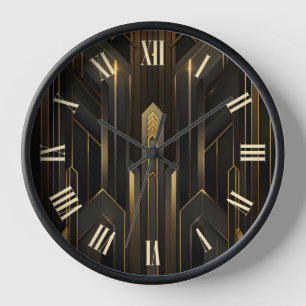 Reloj Art Deco Retro Vintage Classic Oro Negro de los añ