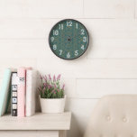 Reloj Art Deco turquesa<br><div class="desc">Este reloj de pared tiene un diseño Art Decó de diamantes y semicírculo de oro sobre un campo de turquesa. Como este diseño pero ¿quieren colores diferentes? Mándame un mensaje.</div>