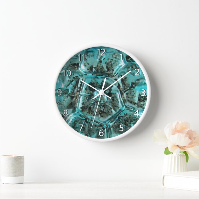 Reloj Art Glass Aqua Verde azulado Blue Jewury Luxury -  (Hogar)