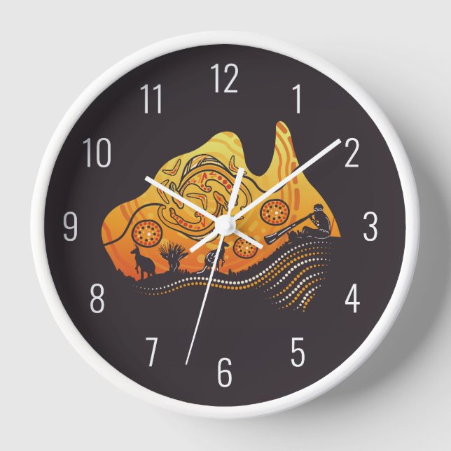 Reloj Arte aborigen de Australia (Anverso)
