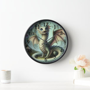 Reloj Arte de criatura de fantasía linda Dragon Jabberwo