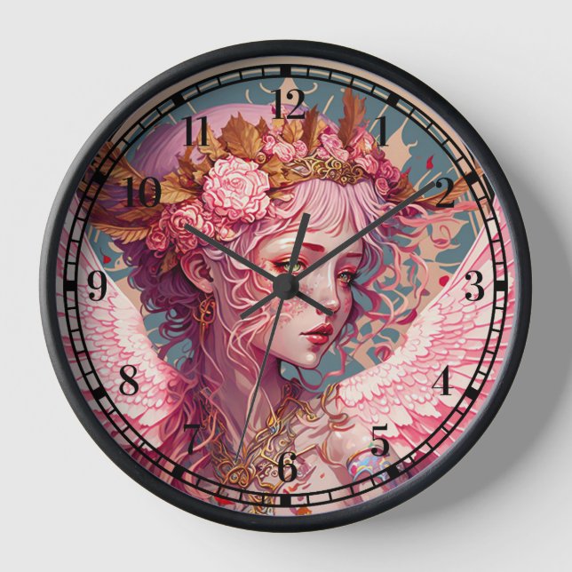 Reloj Arte de fantasía de Angel Fairy Rosa (Anverso)