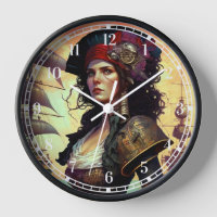 Arte de fantasía de la mujer pirata