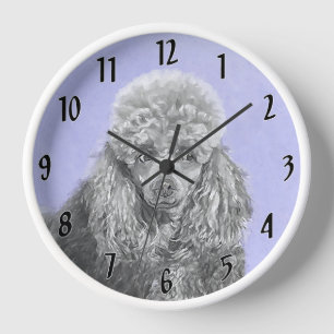 Reloj Arte de perro azul grisáceo de juguete en miniatur