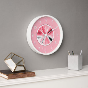 Reloj Arte fractal rosa lindo para niñas