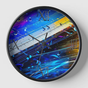 Reloj Arte moderno Nota musical Wall Clock 10 pulgadas r