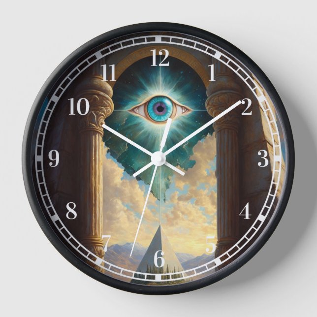 Reloj Arte ocular de pirámide mística (Anverso)