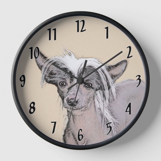 Reloj Arte original de perro Crestada China sin pelo (Anverso)