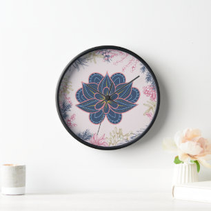 Reloj Arte Paisley, Gráfico Azul y Púrpura
