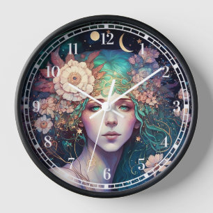 Reloj artístico de la diosa