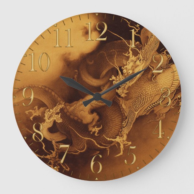Reloj asiático del arte de la fantasía del dragón (Anverso)