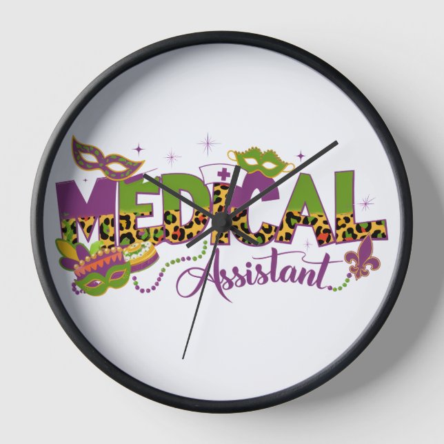 Reloj Asistente Médico - Mardi Gras (Anverso)