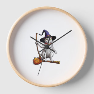 Reloj Asistente para gatos Halloween Bruja Mystical Cat 