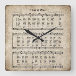 Reloj asombroso de la partitura del himno del