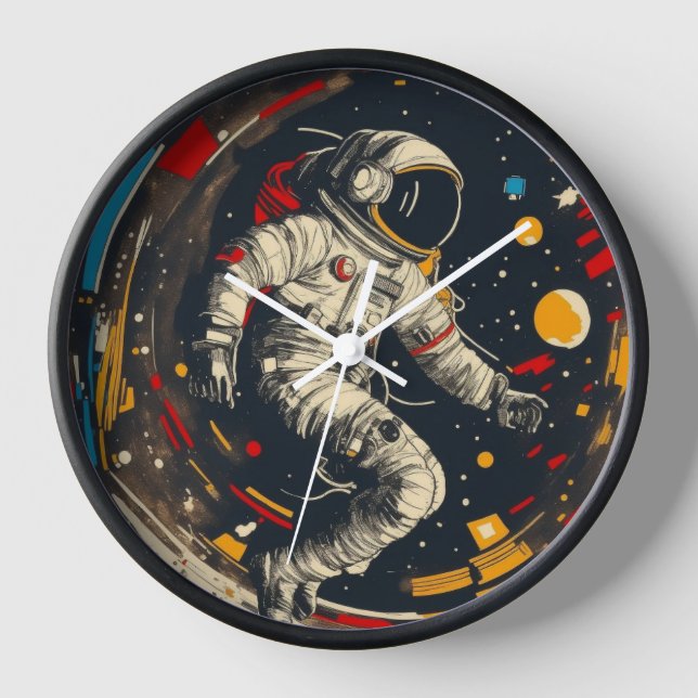 Reloj astronauta perdido a distancia en el espacio (Anverso)