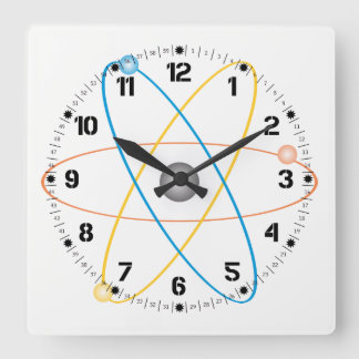 Reloj atómico en colores