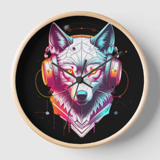 Reloj Auriculares Neon Cyber Wolf Y2K