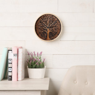 Reloj Australian Woodlands: Impresión de madera del árbo