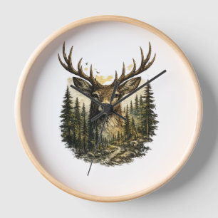 Reloj Aventura en el bosque majestuoso de ciervos Natura