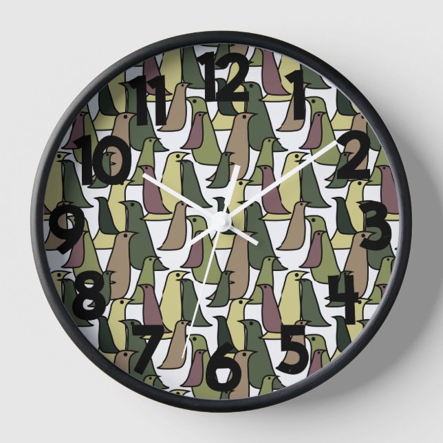 Reloj Aves de camuflaje (Anverso)